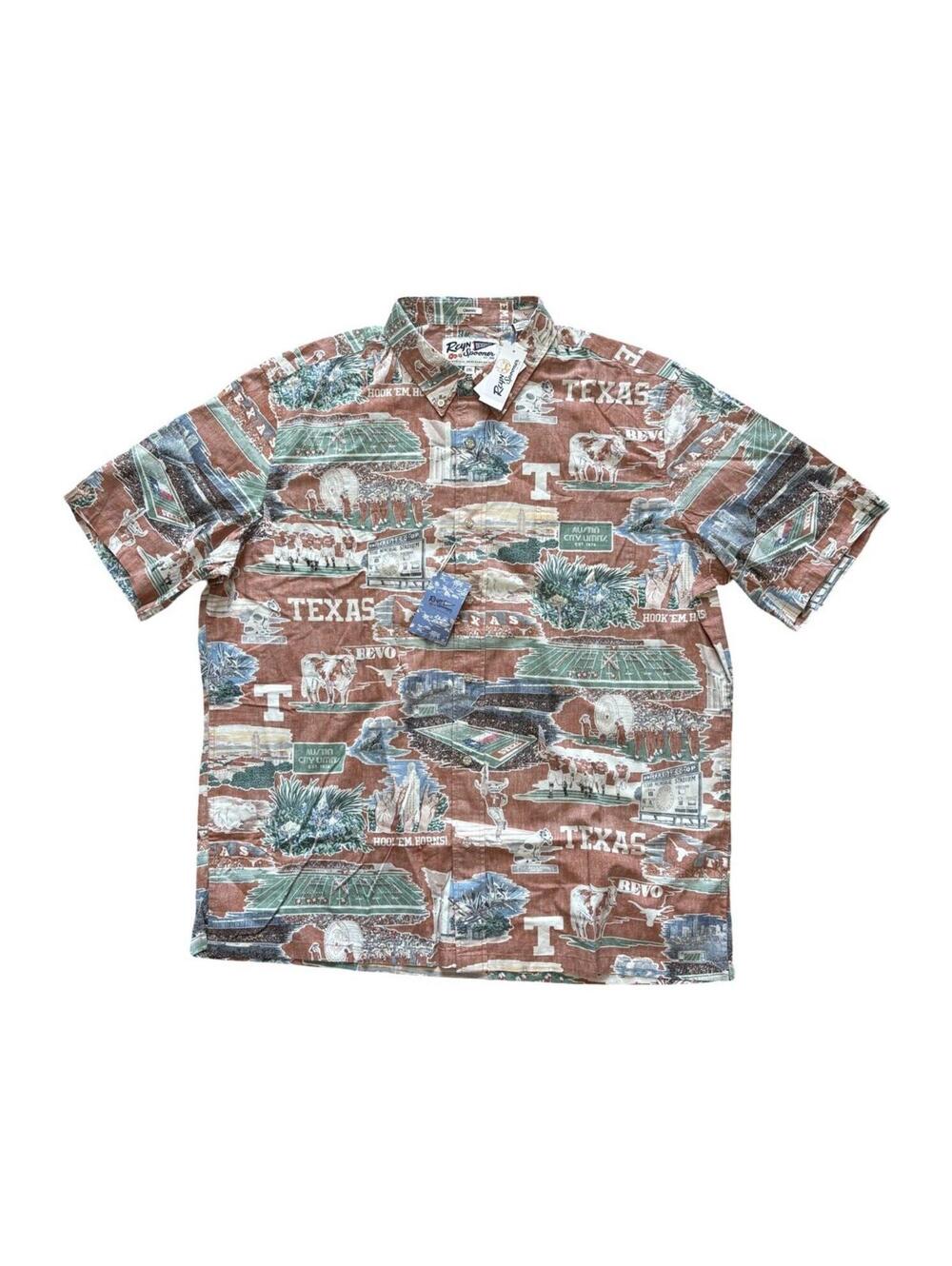 Reyn Spooner University Of Texas Longhorns Scenic Button Down Shirt Size 2XL NWT